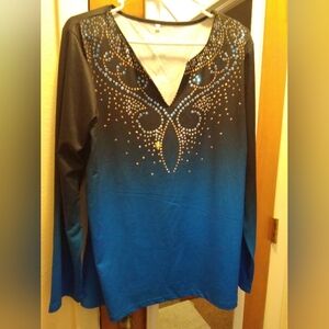 Blue Embellished Jacket